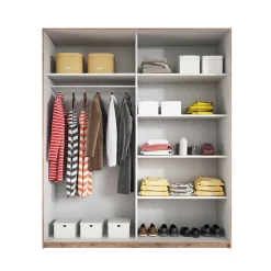 Schiebetürenschränke|Kleiderschränke*Pharao24 220 cm Kleiderschrank Salassos