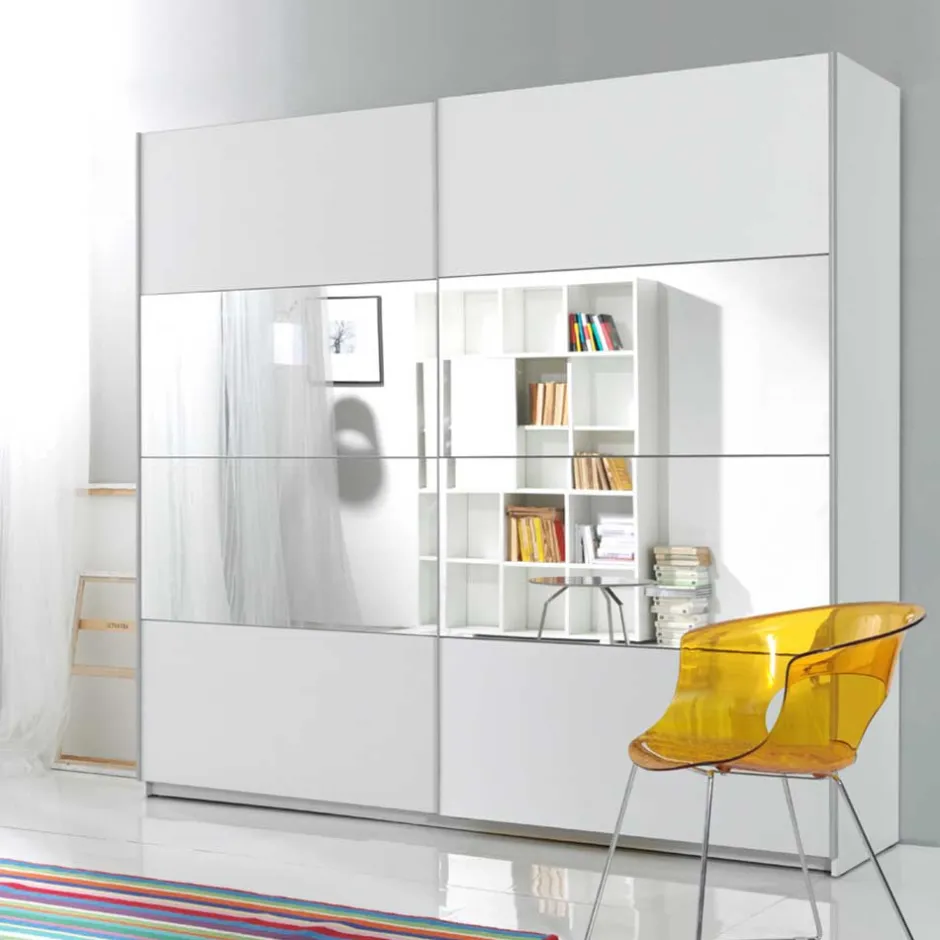 Pharao24 180 cm Schwebetuerenschrank Mezzo> Jugendkleiderschrank|Schiebetürenschränke