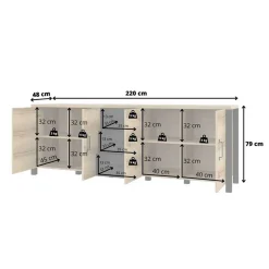 Pharao24 220 cm Sideboard Zepp><noscript><img width=