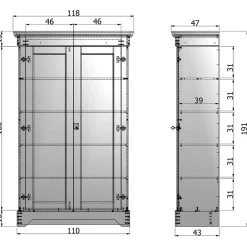 Pharao24 Abschließbarer Kleiderschrank Rioja><noscript><img width=