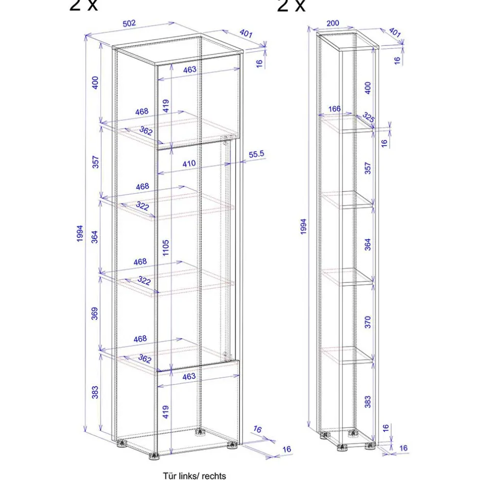 Büromöbel Sets*Pharao24 Aktenschrank 4teilig Rascian