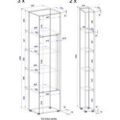 Büromöbel Sets*Pharao24 Aktenschrank 5teilig Rascian
