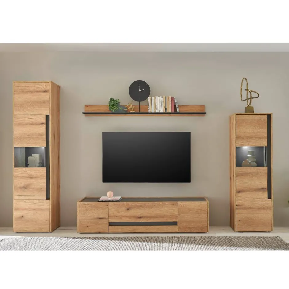 Moderne Wohnwände|Wohnwand 250 Cm*Pharao24 Anbauwand Castilla