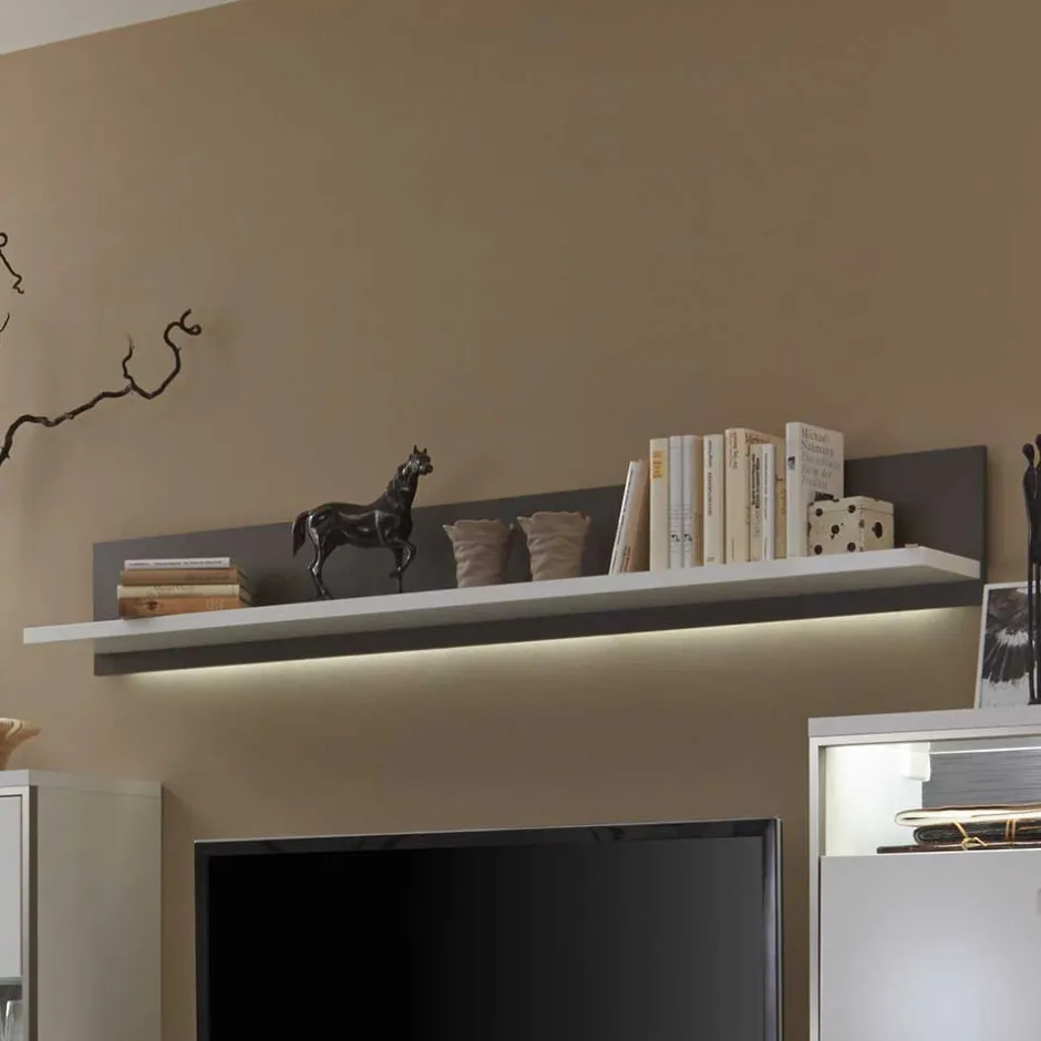 Moderne Wohnwände|Hochglanz Wohnwände*Pharao24 Anbauwand Lefaria