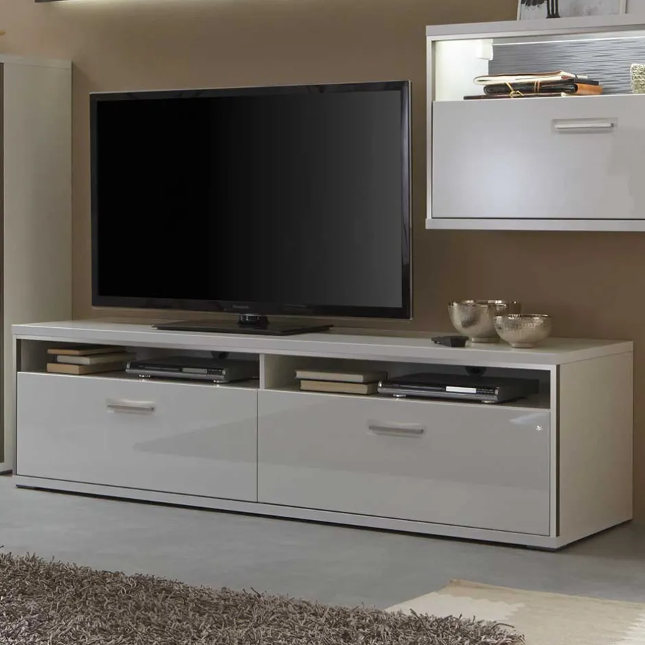 Moderne Wohnwände|Hochglanz Wohnwände*Pharao24 Anbauwand Lefaria