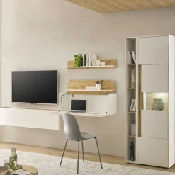 Moderne Wohnwände|Wohnwand 300 Cm*Pharao24 Anbauwand mit Homeoffice Rascian