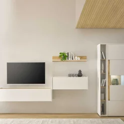 Moderne Wohnwände|Wohnwand 300 Cm*Pharao24 Anbauwand mit Homeoffice Rascian