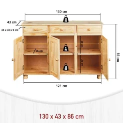 Esszimmerkommoden|Sideboards*Pharao24 Anrichte Classico