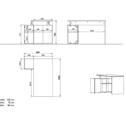 Pharao24 Arbeitszimmermöbel Set Sinnabra><noscript><img width=
