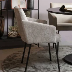 Polsterstühle|Armlehnstühle*Pharao24 Armlehner Beige-Grau Volgan