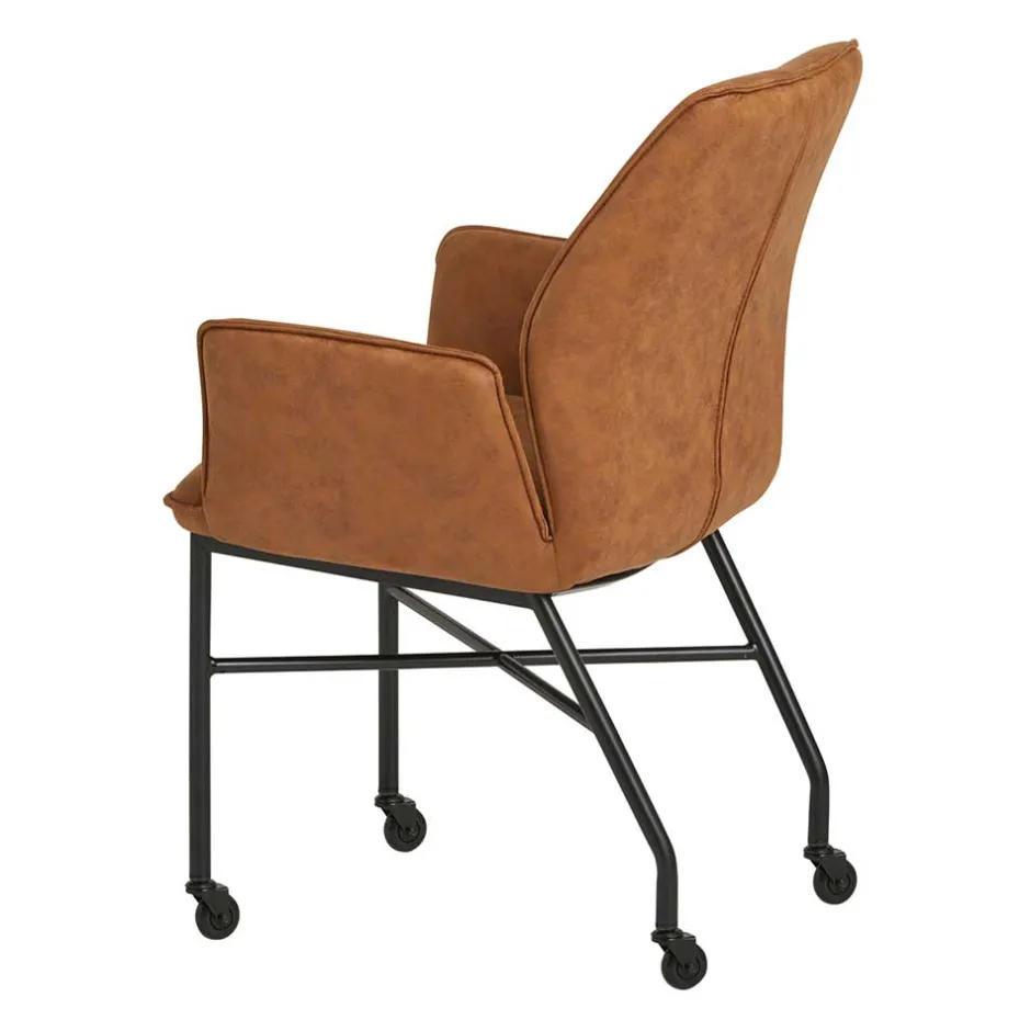 Pharao24 Armlehnstuhl mit Rollen Apulca> Küchenstühle|Esszimmerstühle