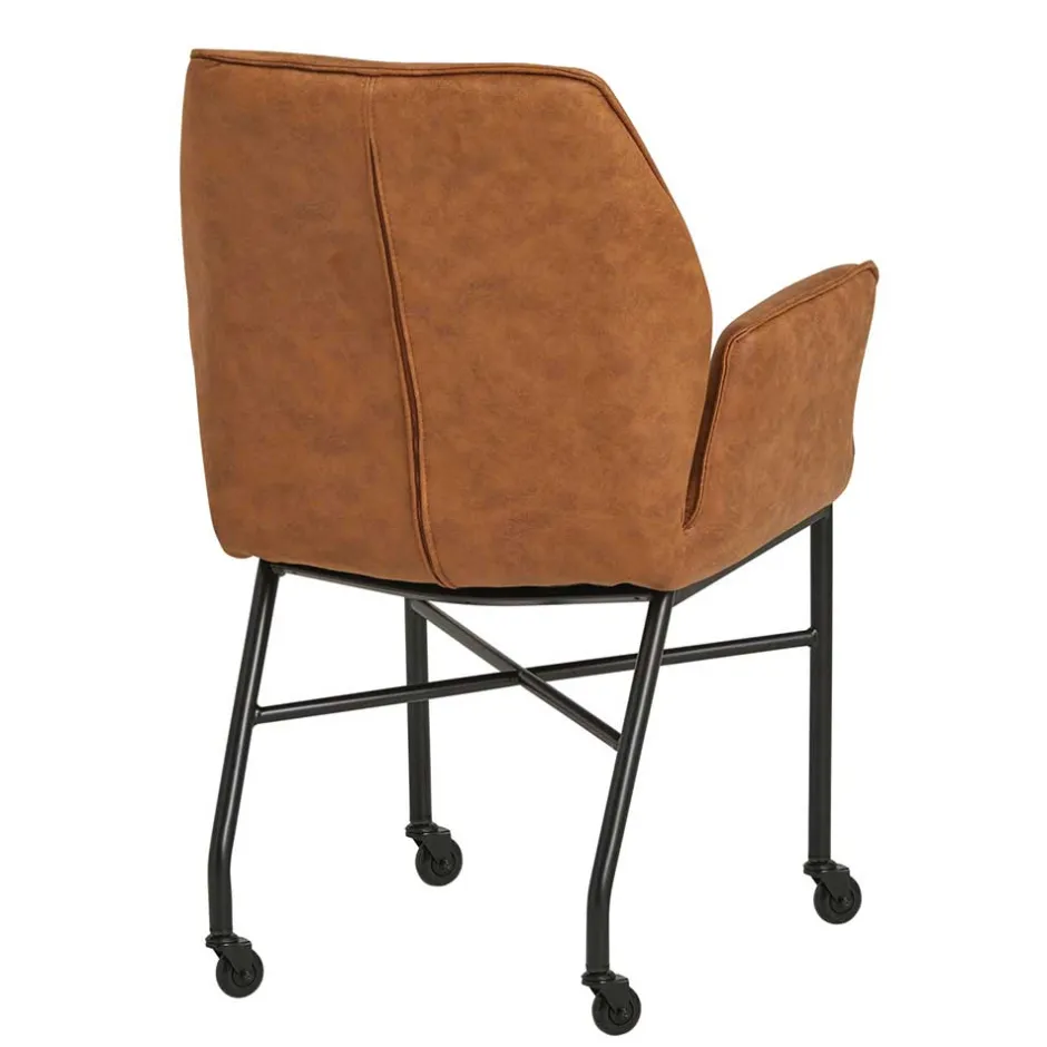 Pharao24 Armlehnstuhl mit Rollen Apulca> Küchenstühle|Esszimmerstühle