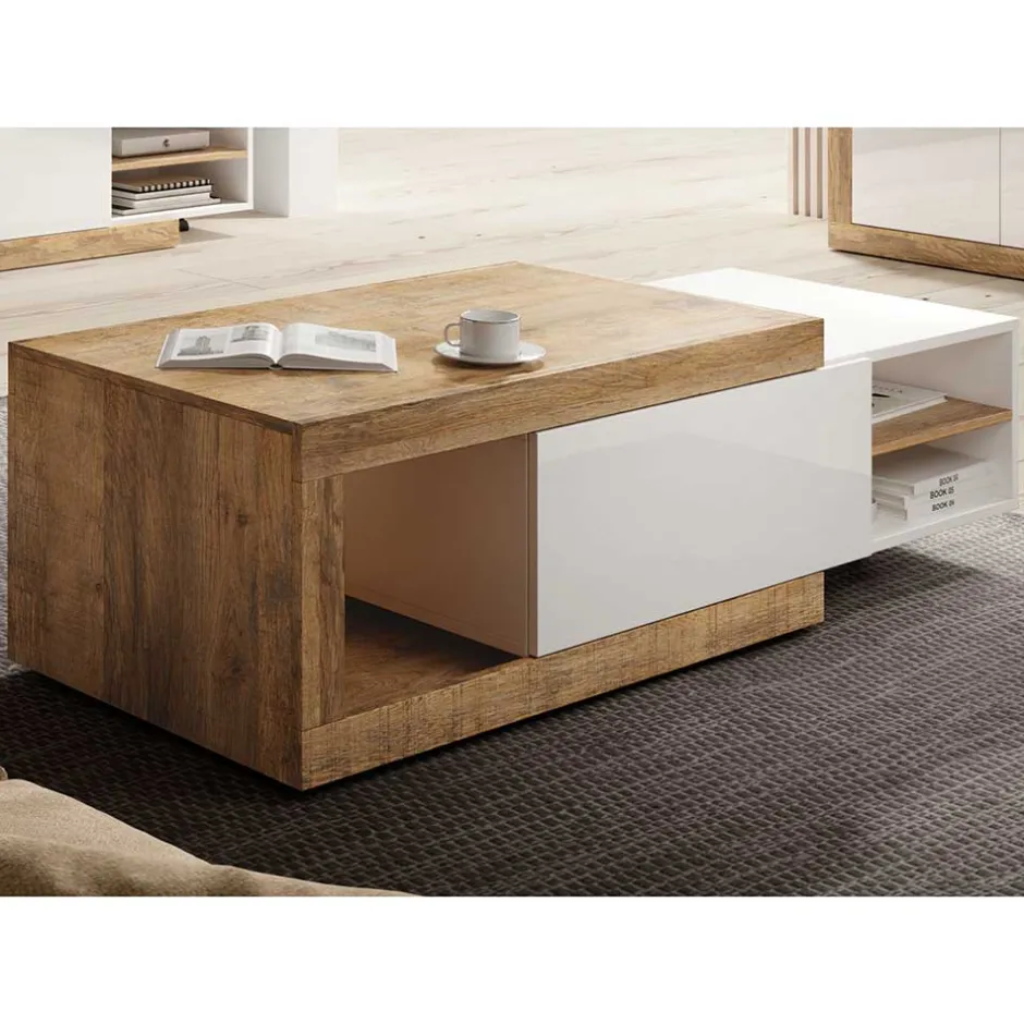 Pharao24 Ausziehbarer Couchtisch Prismo> Wohnzimmertisch|Couchtische