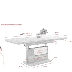 Pharao24 Ausziehbarer Sofatisch Imonas><noscript><img width=