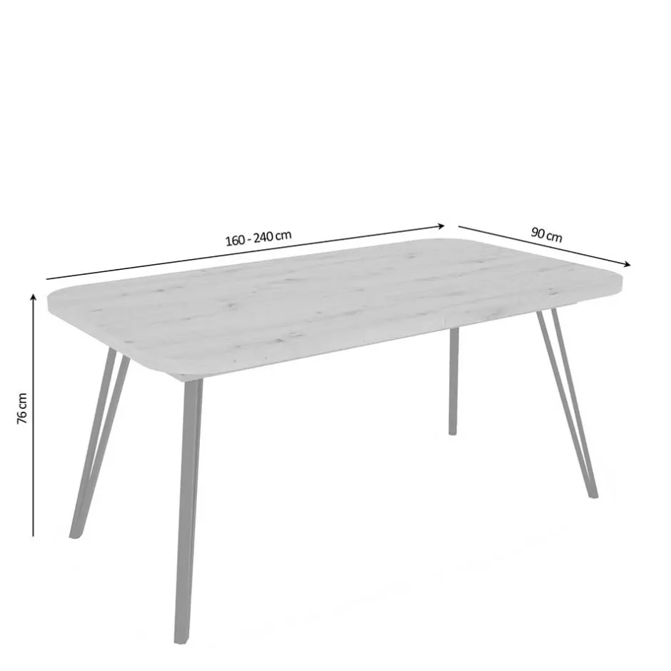 Pharao24 Ausziehtisch Ailuno> Küchentisch|Ausziehtische