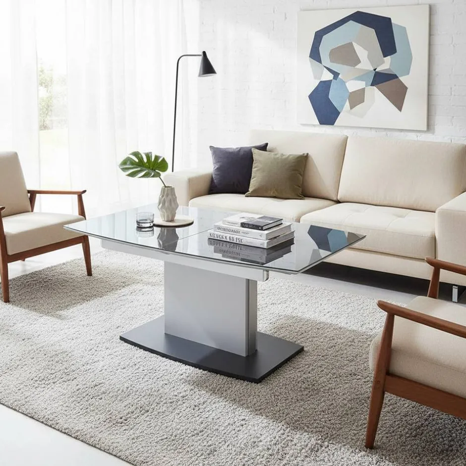 Wohnzimmertisch|Glastische*Pharao24 Ausziehtisch Lurymav