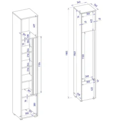 Badezimmerschränke|Bad Hochschränke*Pharao24 Bad Hochschrank Rascian