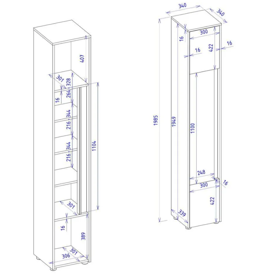 Pharao24 Bad Hochschrank Uzniana> Badezimmerschränke|Bad Hochschränke