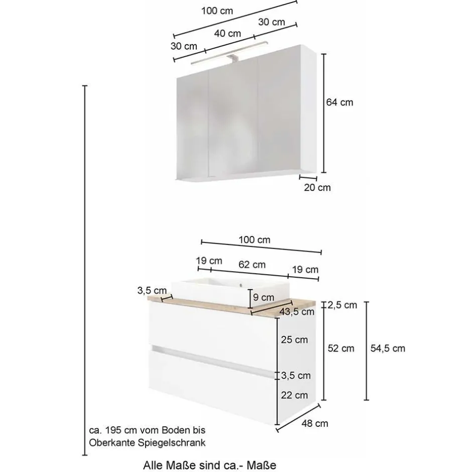 Badmöbel Sets*Pharao24 Bad Möbel Set Vulray