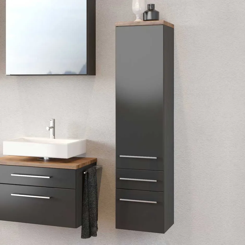 Badezimmerschränke|Bad Hochschränke*Pharao24 Bad Seitenschrank Hayos