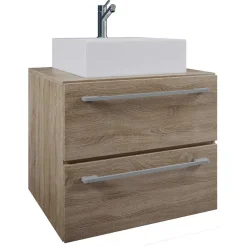 Badmöbel Sets*Pharao24 Bad Set Sonoma-Eiche Estranon