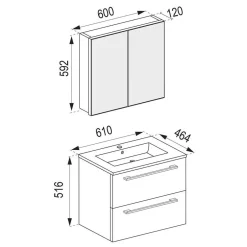 Pharao24 Bad Set 4-teilig schwarz Bonsai><noscript><img width=
