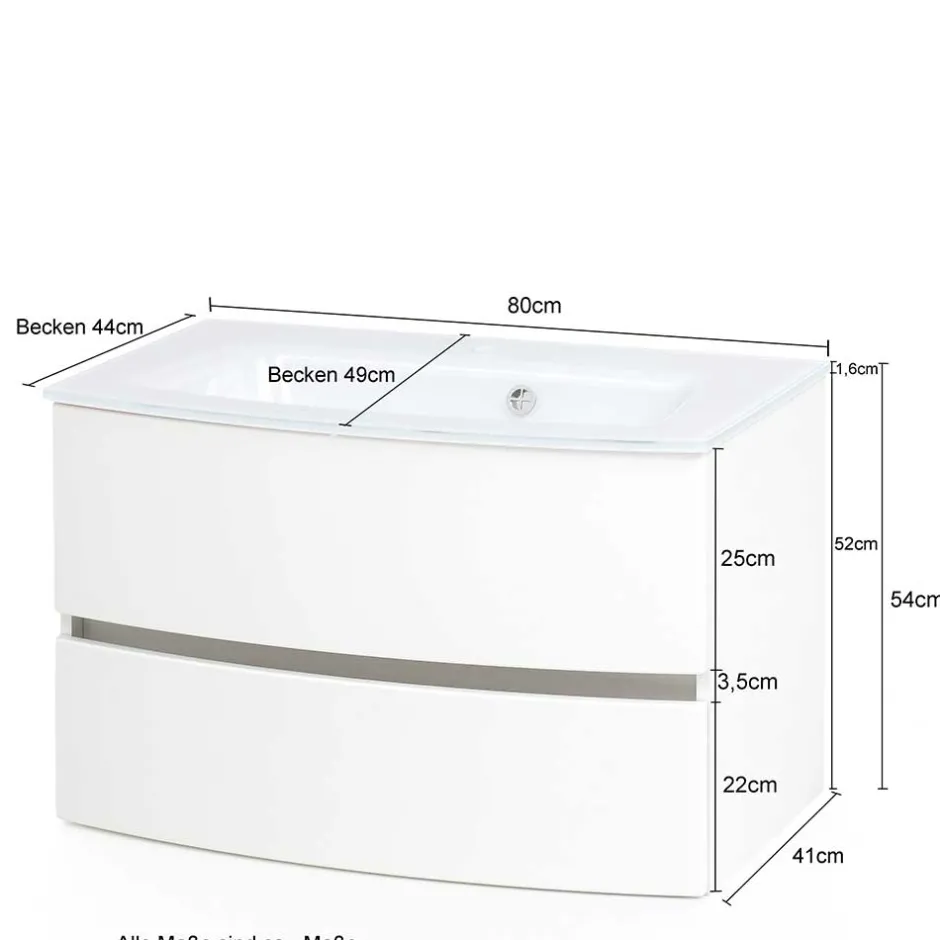 Waschbeckenunterschränke*Pharao24 Bad Waschtisch Daralos