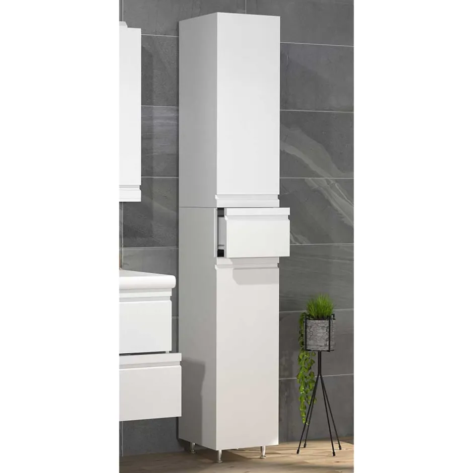 Pharao24 Badezimmer Hochschrank weiß Valtte> Bad Hochschränke