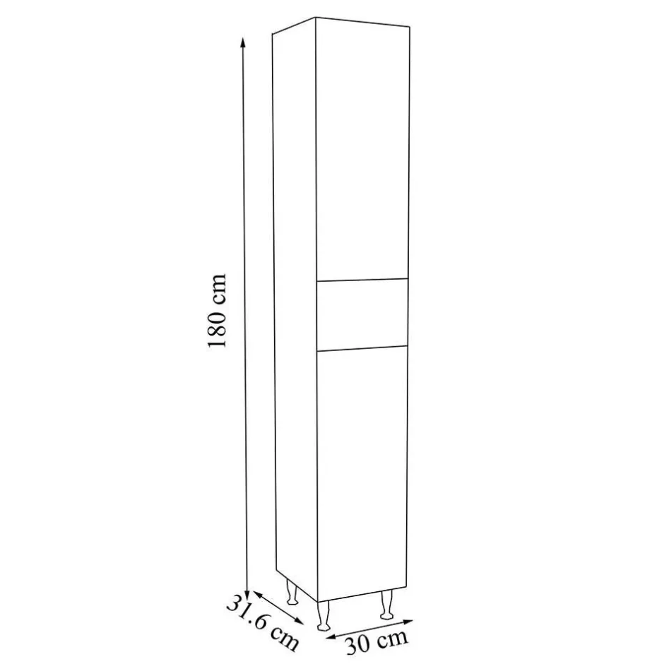 Pharao24 Badezimmer Hochschrank weiß Valtte> Bad Hochschränke
