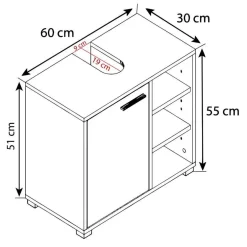 Pharao24 Badezimmer Schrank für Waschbecken Panales><noscript><img width=