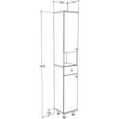 Bad Hochschränke*Pharao24 Badezimmer Schrank Osmin