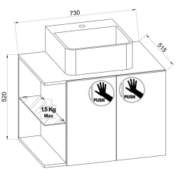 Pharao24 Badezimmer Schrank weiß Pseidoca><noscript><img width=