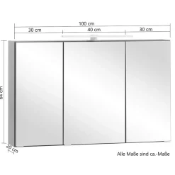 Badezimmerschränke|Spiegelschränke*Pharao24 Badezimmer Spiegelschrank Kropenia
