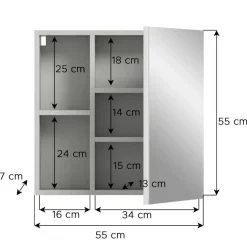 Spiegelschränke*Pharao24 Badezimmer Spiegelschrank Ladidas