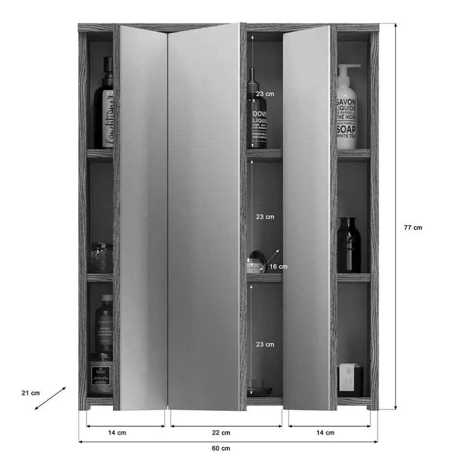 Pharao24 Badezimmer Spiegelschrank Servi> Spiegelschränke