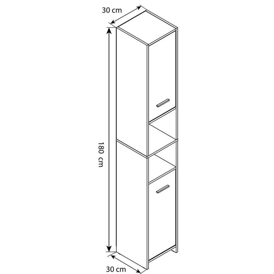 Badezimmerschränke|Bad Hochschränke*Pharao24 Badezimmerhochschrank Vimalta