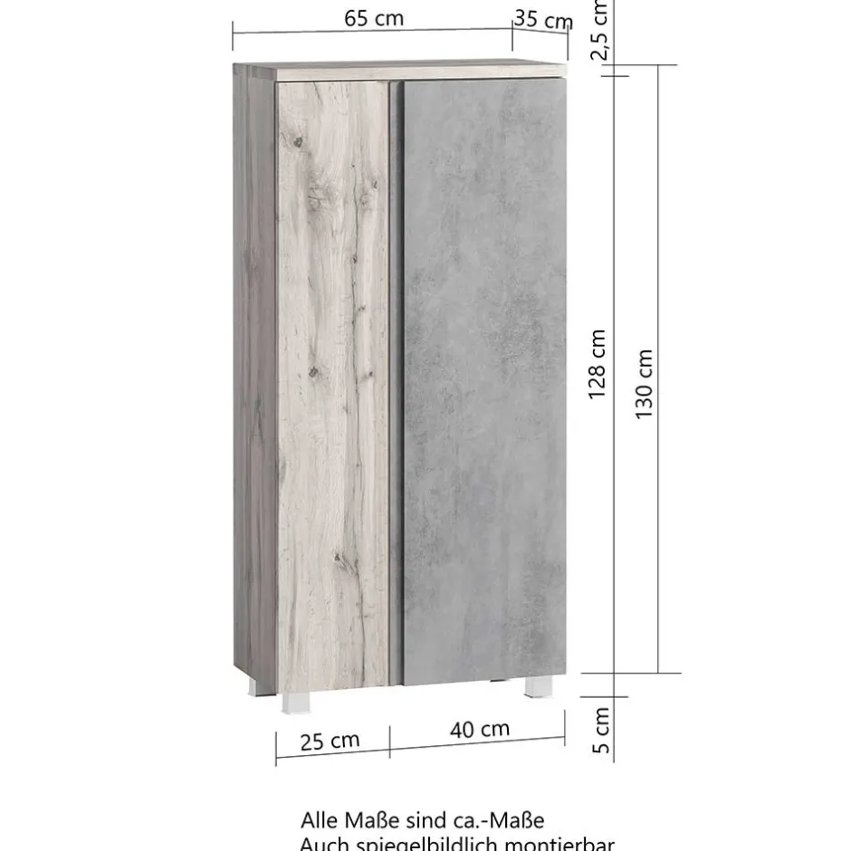 Bad Hochschränke*Pharao24 Badezimmermidischrank Lactona