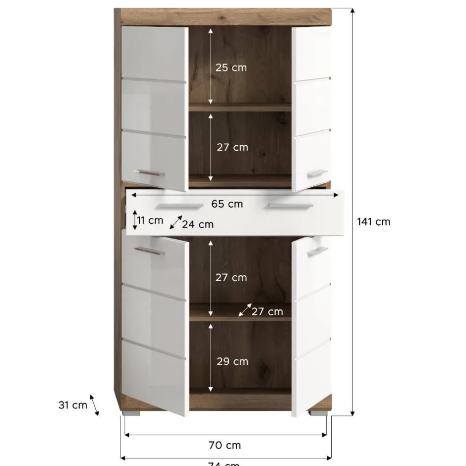 Bad Hochschränke*Pharao24 Badezimmermidischrank Silba