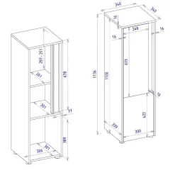Badezimmerschränke|Bad Hochschränke*Pharao24 Badezimmermidischrank Uzniana