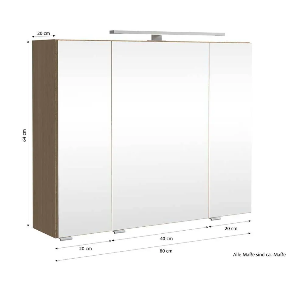 Pharao24 Badezimmerschrank Esmea> Spiegelschränke