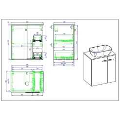 Badmöbel Sets*Pharao24 Badezimmerset Nushivon