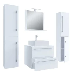 Badmöbel Sets*Pharao24 Badezimmerset weiß Selami