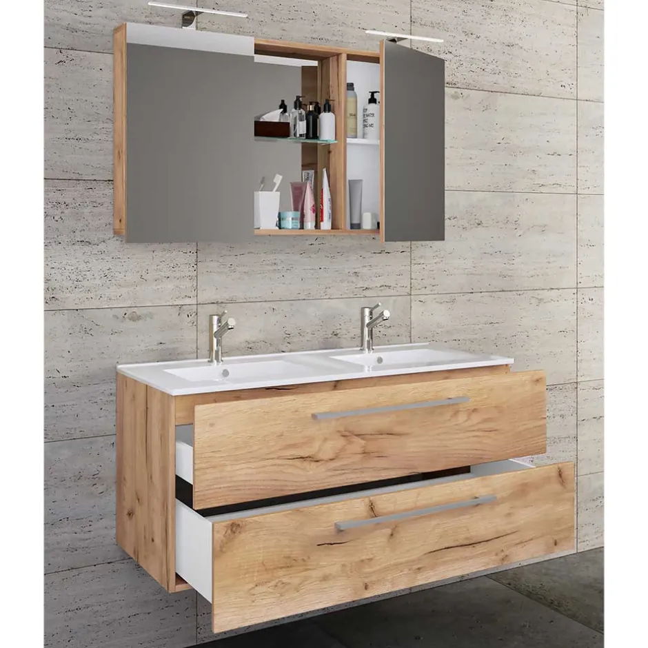 Pharao24 Badmöbel mit Spiegelschrank Lasina> Badmöbel Sets