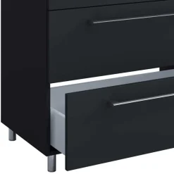 Badmöbel Sets*Pharao24 Badmöbel schwarz weiß Bonsai