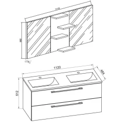 Badmöbel Sets*Pharao24 Badmöbel Set Cardos