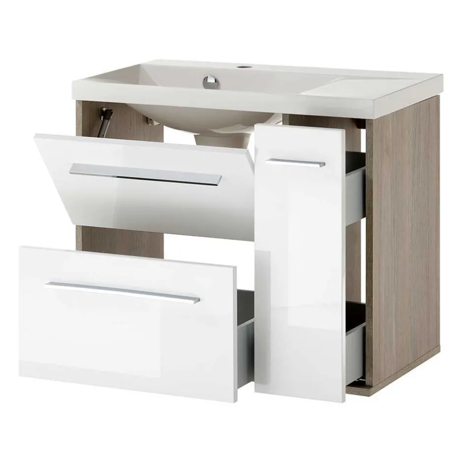 Pharao24 Badmöbel Set Hochglanz Ceszan> Badmöbel Sets