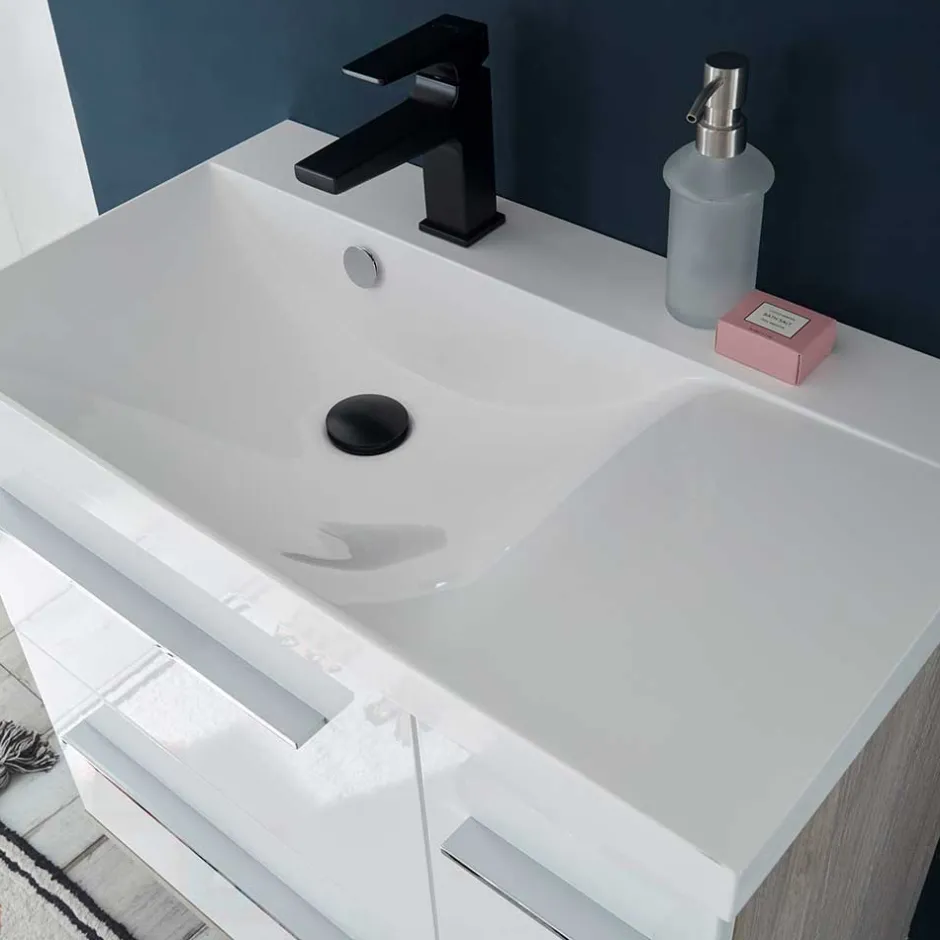 Pharao24 Badmöbel Set Hochglanz Ceszan> Badmöbel Sets