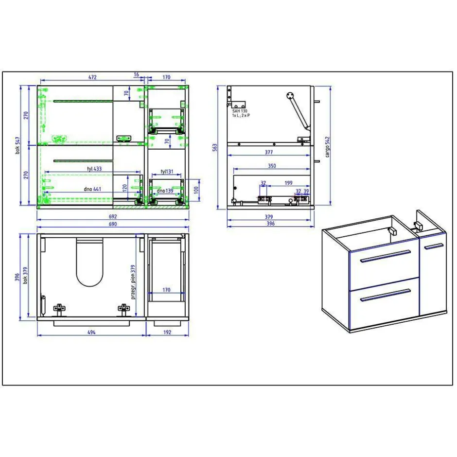 Pharao24 Badmöbel Set Hochglanz Ceszan> Badmöbel Sets