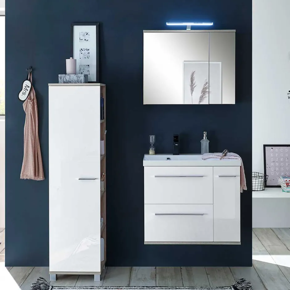 Pharao24 Badmöbel Set Hochglanz Ceszan> Badmöbel Sets