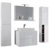 Badmöbel Sets*Pharao24 Badmöbel Set Hochglanz Front Lorencia